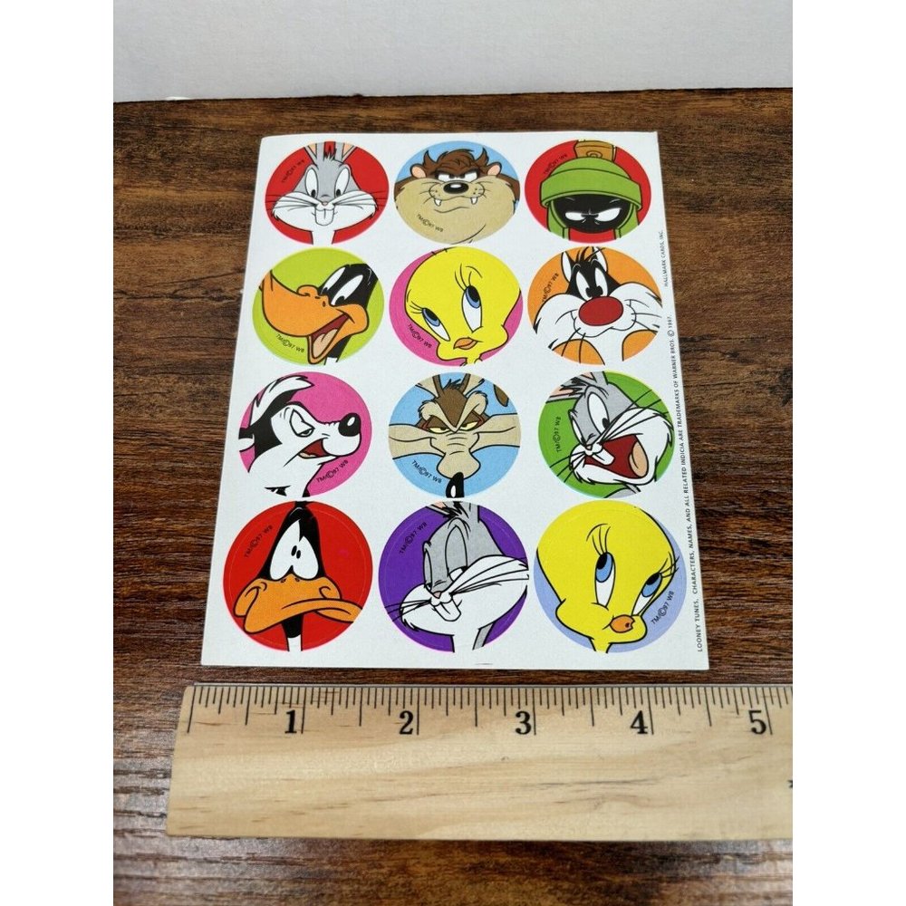 VTG 1999 Looney Tunes Hallmark Stickers 12 Total 90’s Vintage Warner Bros - Picture 2 of 4